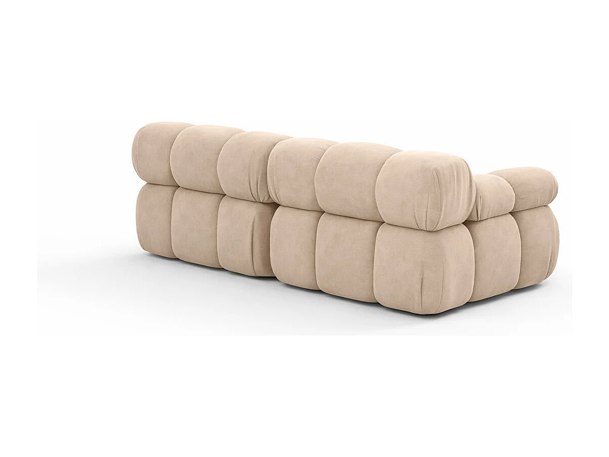 Bank, 2-zits modulair, veloursstof Salvador, beige, Selia