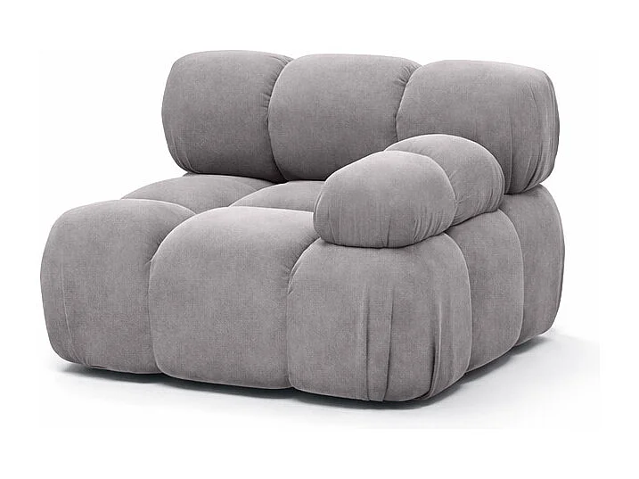 Modulo laterale per sistema modulare, tessuto Salvador, Grigio, Destra, Selia