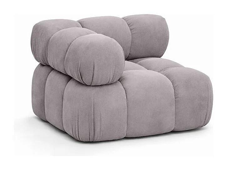 Modulo angolare moderno per sistema modulare, tessuto Salvador, Grigio, Selia