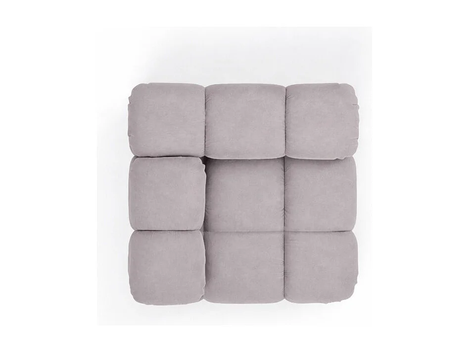 Modulo angolare moderno per sistema modulare, tessuto Salvador, Grigio, Selia