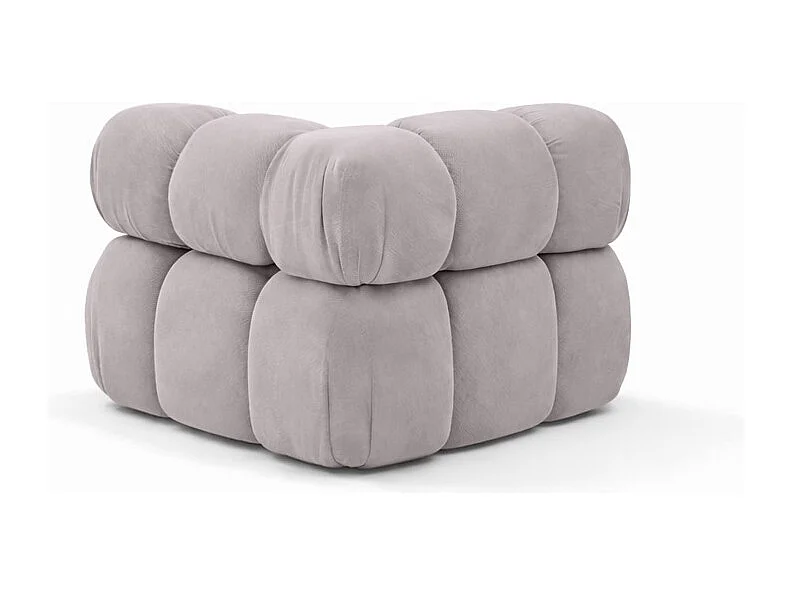 Modulo angolare moderno per sistema modulare, tessuto Salvador, Grigio, Selia