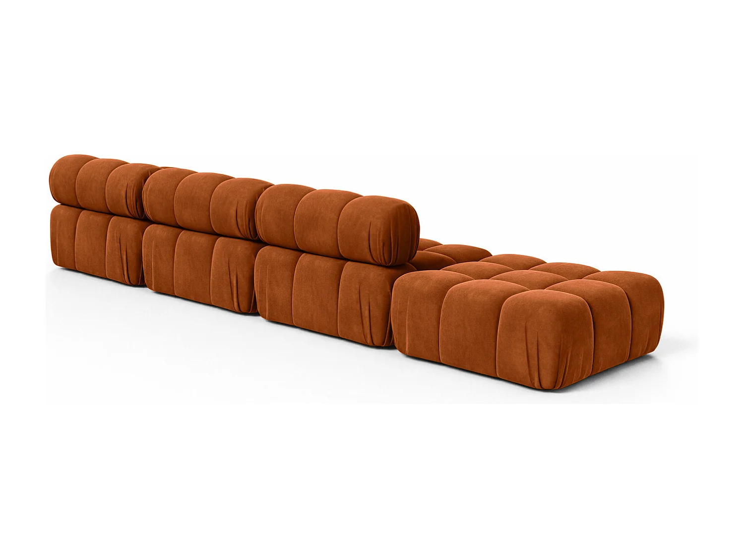 Divano angolare a L XL, tessuto velluto Salvador, Marrone, Destra, Selia L XL