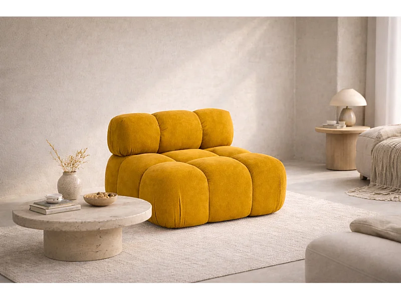 Module midden vrijstaand modern voor een modulair systeem, stof Salvador, Geel, Selia