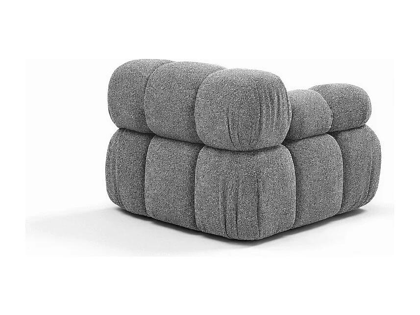 Modul seitlich für ein modulares System, Stoff Abriamo, Dunkelgrau, Links, Selia