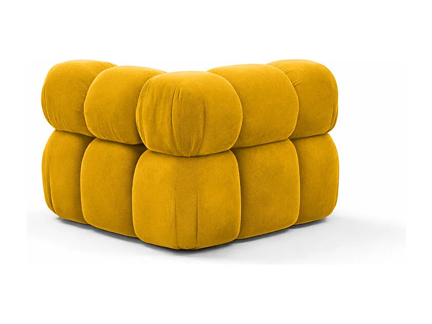 Modulo angolare moderno per sistema modulare, tessuto Salvador, Giallo, Selia