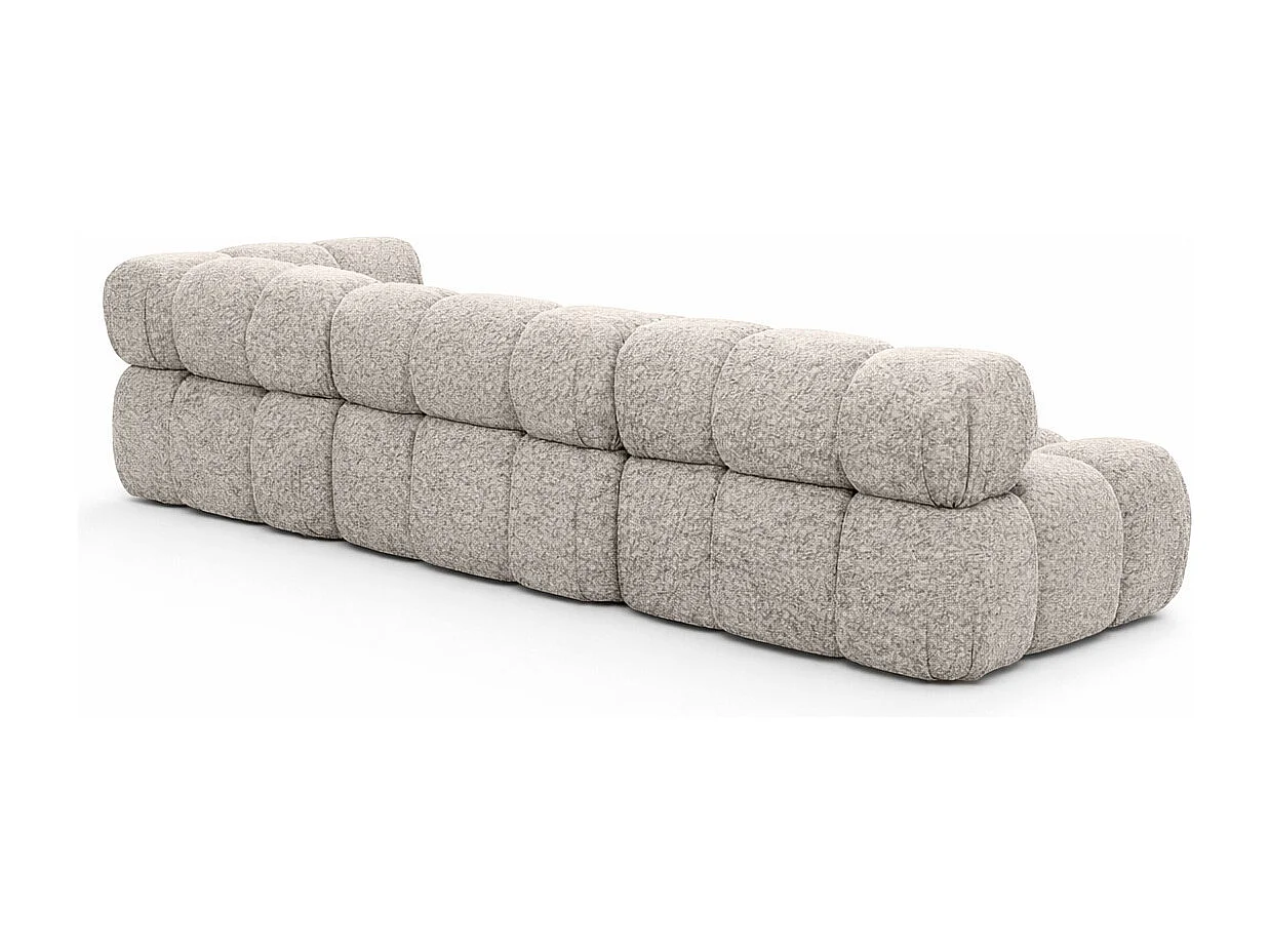 Ecksofa Modulare L-Form, Bouclé-Stoff Abriamo, Beige, Links, Selia