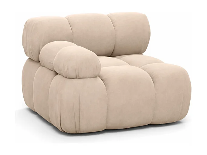 Modulo laterale per sistema modulare, tessuto Salvador, Beige, Sinistra, Selia