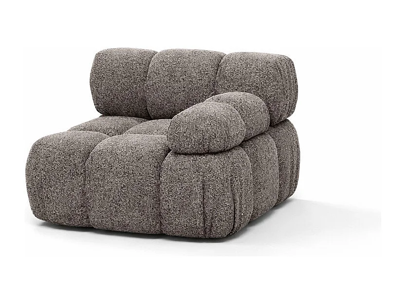 Modul seitlich für ein modulares System, Stoff Abriamo, Braun, Rechts, Selia