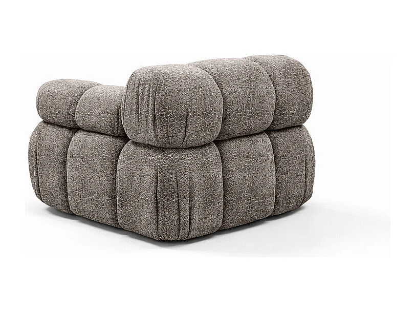 Modul seitlich für ein modulares System, Stoff Abriamo, Braun, Rechts, Selia