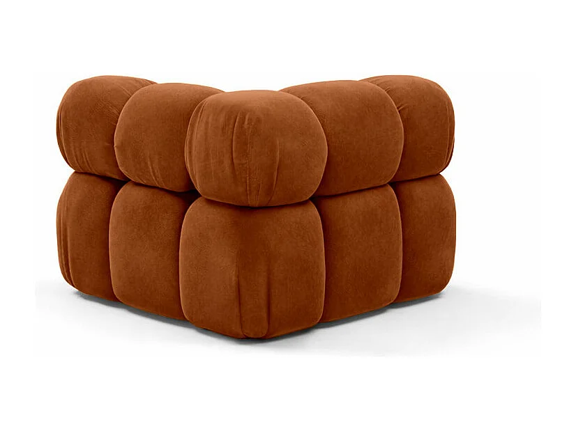 Modulo angolare moderno per sistema modulare, tessuto Salvador, Marrone, Selia