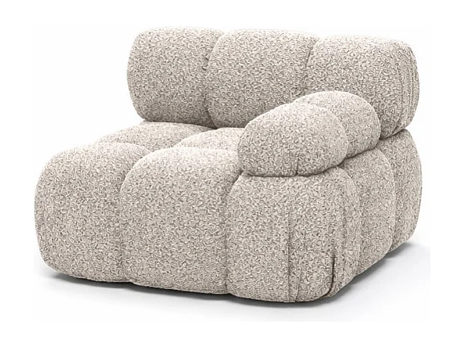 Modul seitlich für ein modulares System, Stoff Abriamo, Beige, Rechts, Selia