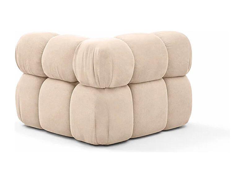 Modulo angolare moderno per sistema modulare, tessuto Salvador, Beige, Selia