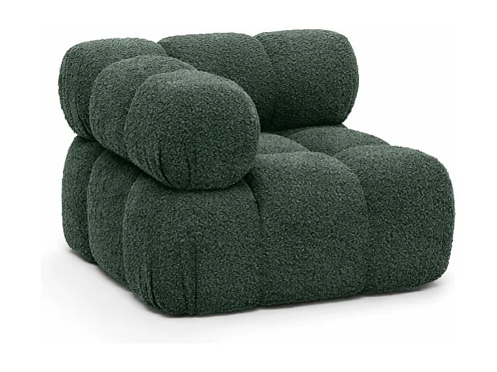 Hoekmodule modern voor modulair systeem, stof Abriamo, Donkergroen, Selia