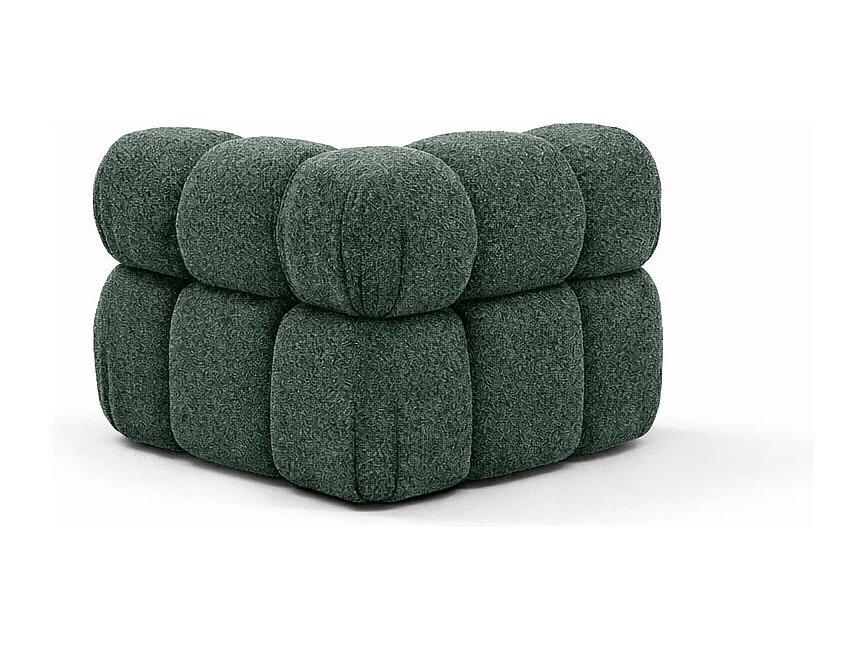 Hoekmodule modern voor modulair systeem, stof Abriamo, Donkergroen, Selia