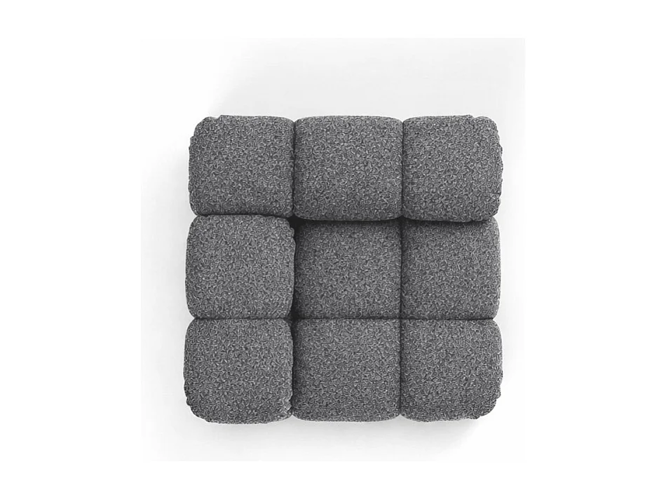 Hoekmodule modern voor modulair systeem, stof Abriamo, Donkergrijs, Selia