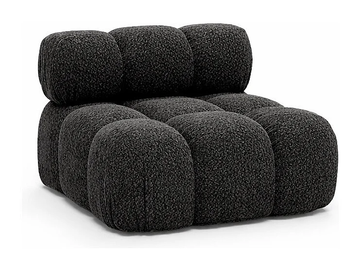 Module midden vrijstaand modern voor een modulair systeem, stof Abriamo, Grafiet, Selia