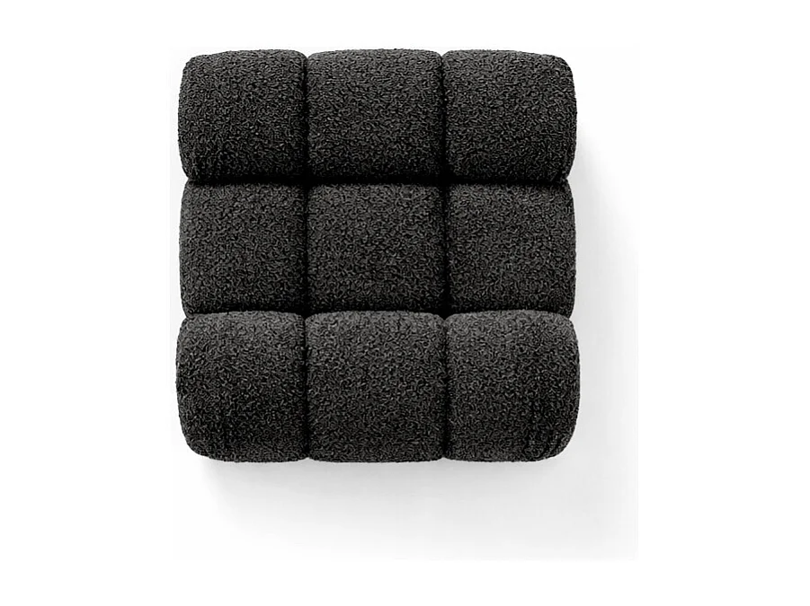 Module midden vrijstaand modern voor een modulair systeem, stof Abriamo, Grafiet, Selia