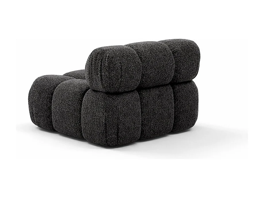 Module midden vrijstaand modern voor een modulair systeem, stof Abriamo, Grafiet, Selia