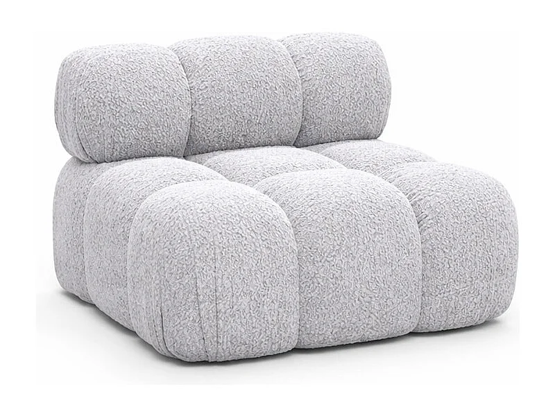 Module midden vrijstaand modern voor een modulair systeem, stof Abriamo, Lichtgrijs, Selia