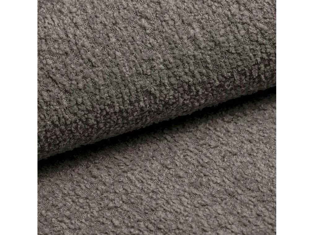 Canapé d’angle modulaire en L, tissu bouclé Abriamo, Marron, Droite, Selia
