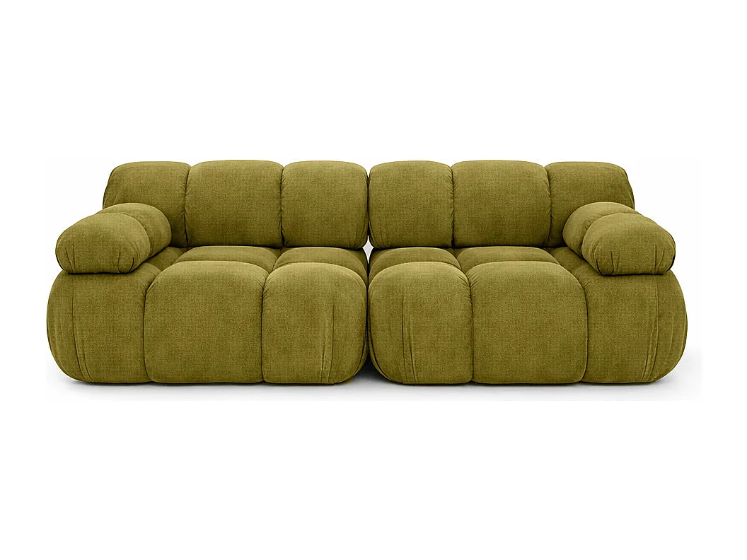 Bank, 2-zits modulair, veloursstof Salvador, olijf, Selia