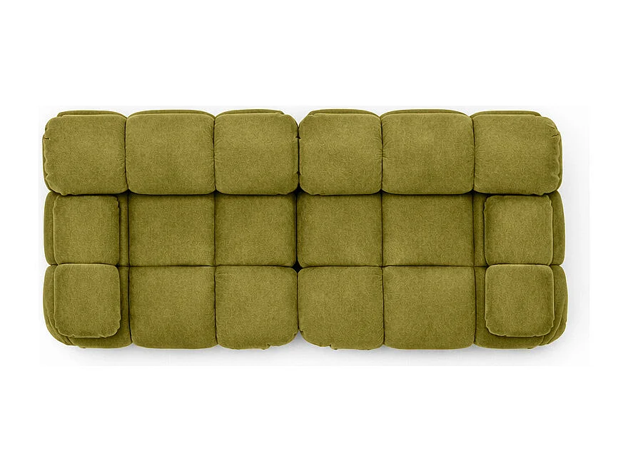Bank, 2-zits modulair, veloursstof Salvador, olijf, Selia