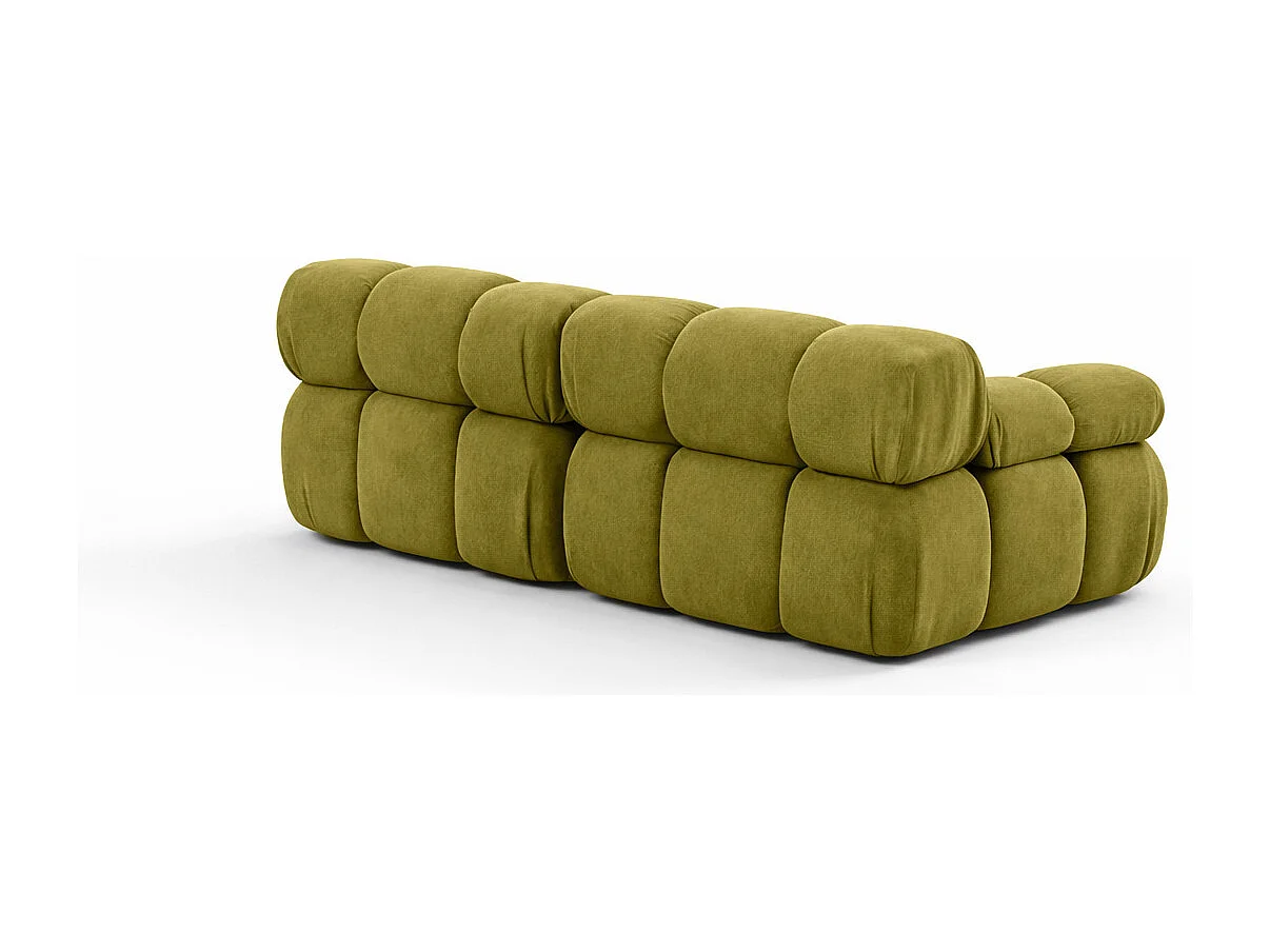 Bank, 2-zits modulair, veloursstof Salvador, olijf, Selia