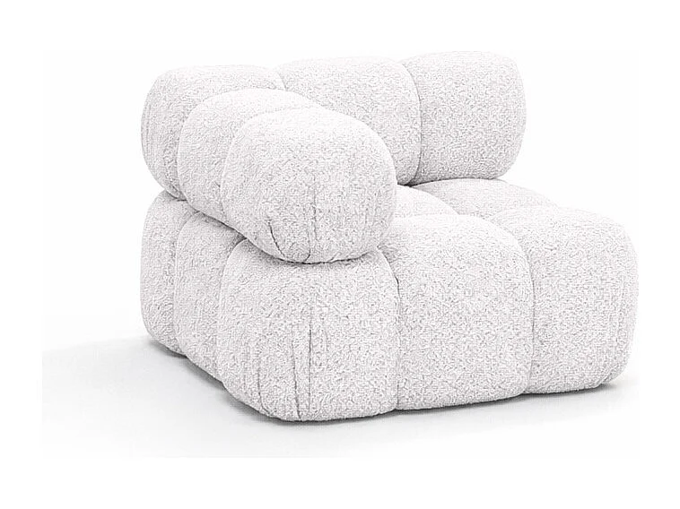 Hoekmodule modern voor modulair systeem, stof Abriamo, Ecru, Selia