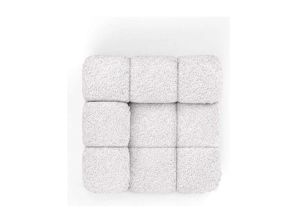 Hoekmodule modern voor modulair systeem, stof Abriamo, Ecru, Selia