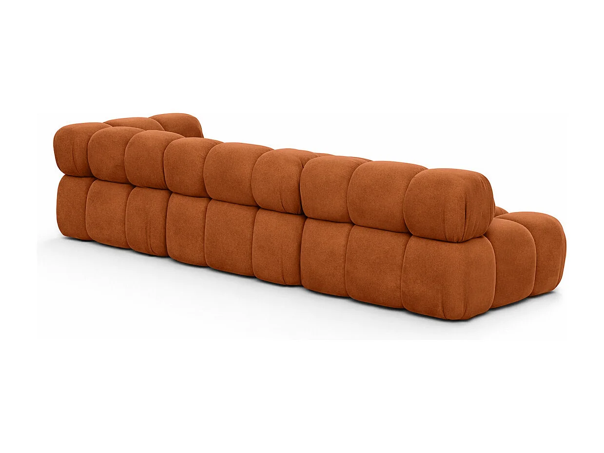 Ecksofa Modulare L-Form, Veloursstoff Salvador, Braun, Links, Selia