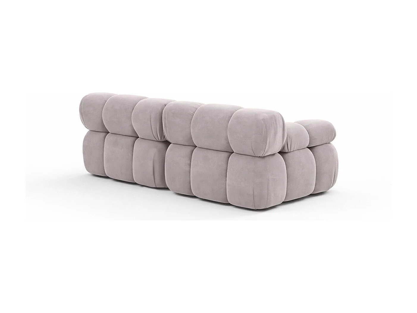 Bank, 2-zits modulair, veloursstof Salvador, grijs, Selia