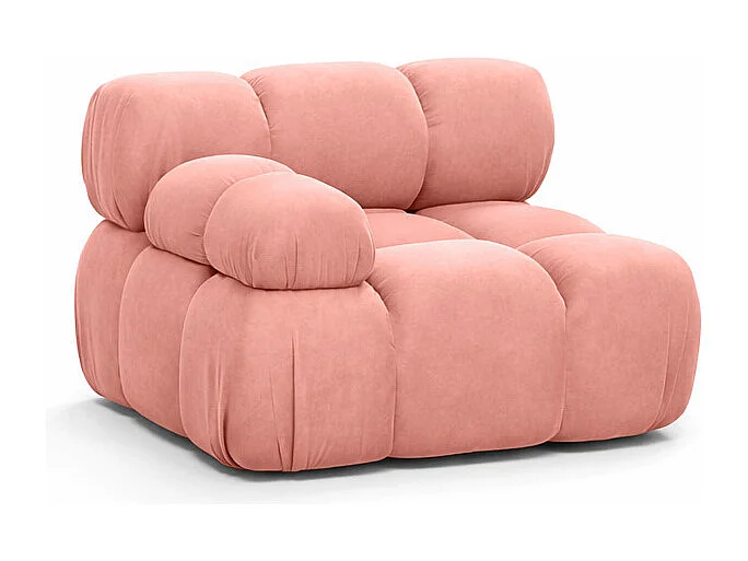 Modulo laterale per sistema modulare, tessuto Salvador, Rosa, Sinistra, Selia