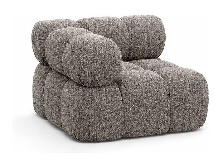 Hoekmodule modern voor modulair systeem, stof Abriamo, Bruin, Selia