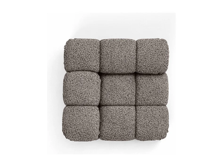 Hoekmodule modern voor modulair systeem, stof Abriamo, Bruin, Selia