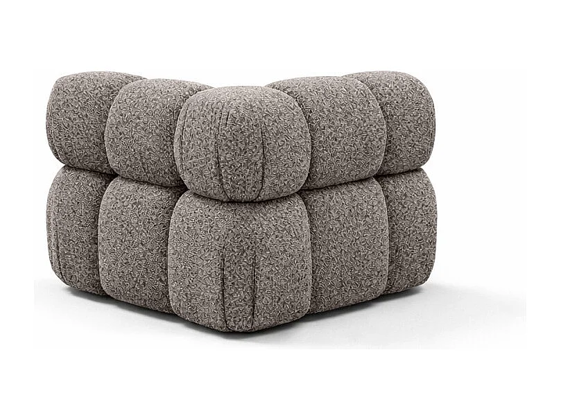 Hoekmodule modern voor modulair systeem, stof Abriamo, Bruin, Selia