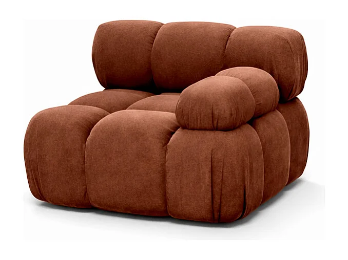 Modulo laterale per sistema modulare, tessuto Salvador, Marrone scuro, Destra, Selia