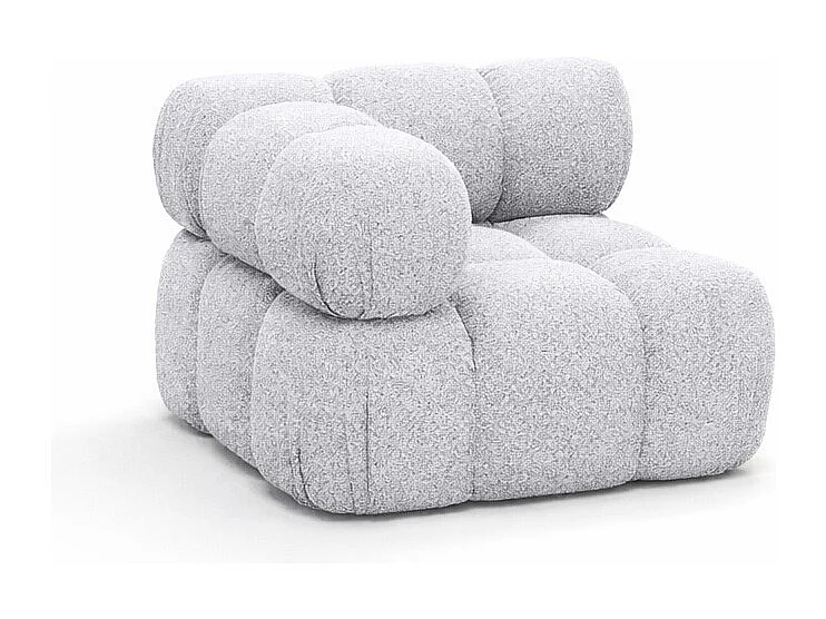 Hoekmodule modern voor modulair systeem, stof Abriamo, Lichtgrijs, Selia