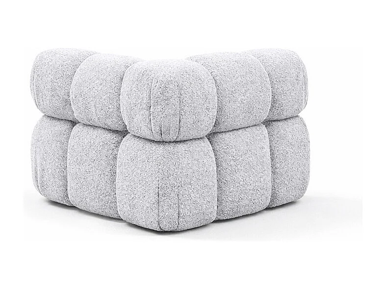 Hoekmodule modern voor modulair systeem, stof Abriamo, Lichtgrijs, Selia