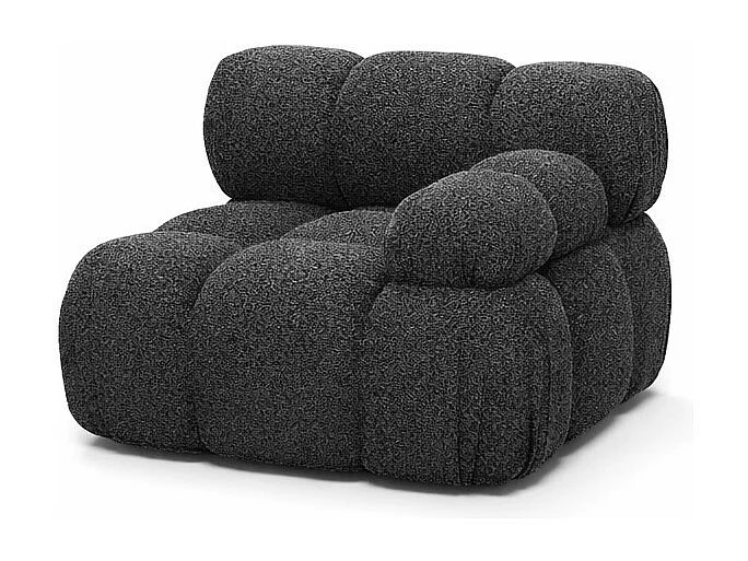 Module zijkant voor een modulair systeem, stof Abriamo, Grafiet, Rechts, Selia