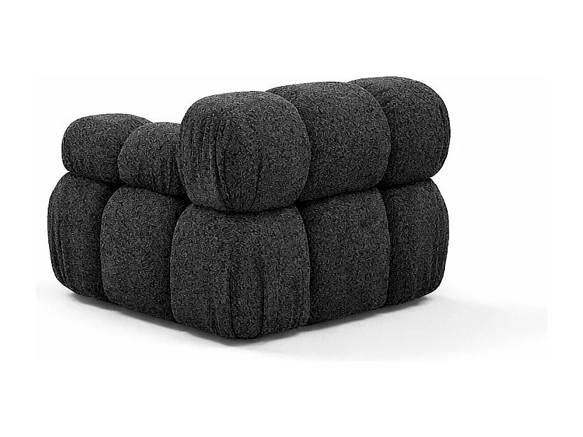 Module zijkant voor een modulair systeem, stof Abriamo, Grafiet, Rechts, Selia