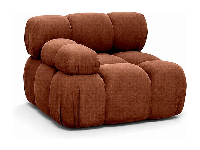 Modulo laterale per sistema modulare, tessuto Salvador, Marrone scuro, Sinistra, Selia