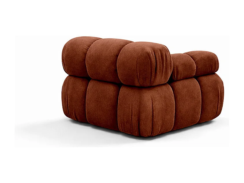 Modulo laterale per sistema modulare, tessuto Salvador, Marrone scuro, Sinistra, Selia