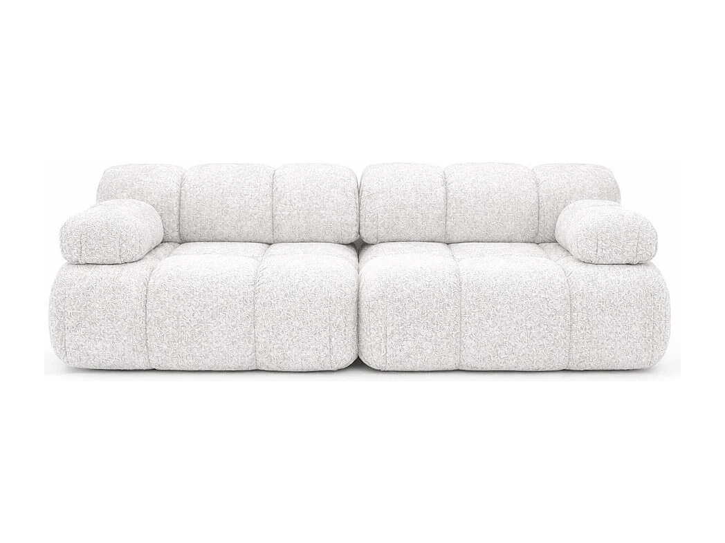 Sofa modułowa dwuosobowa, tkanina bukla Abriamo, Ecru, Selia