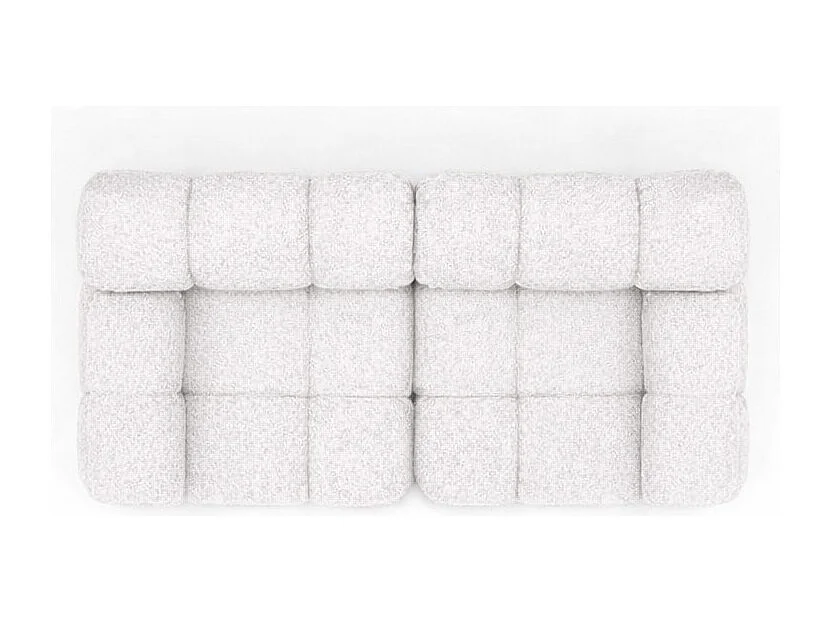 Sofa modułowa dwuosobowa, tkanina bukla Abriamo, Ecru, Selia