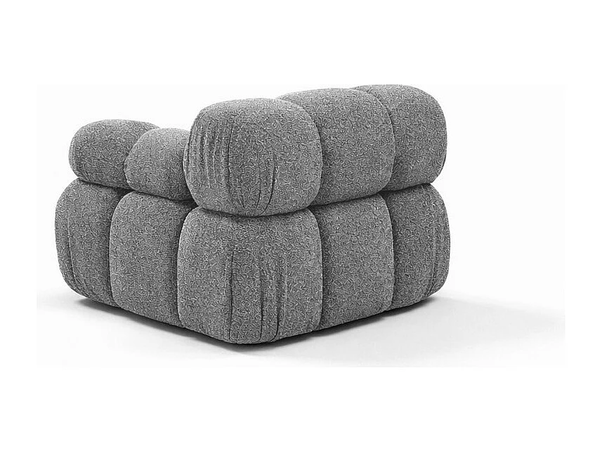 Module zijkant voor een modulair systeem, stof Abriamo, Donkergrijs, Rechts, Selia