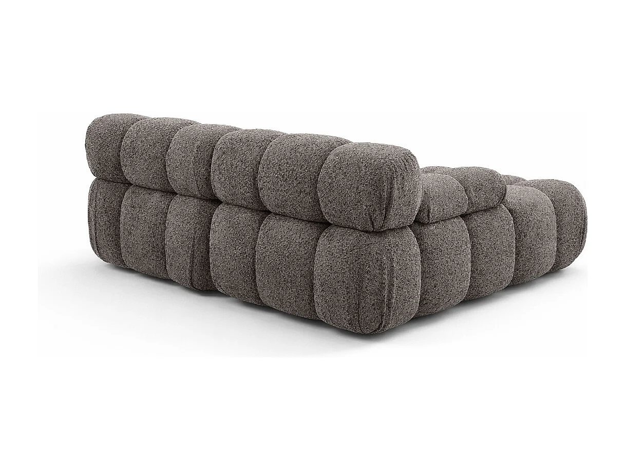 Ecksofa L-form Mini modular, Bouclé-Stoff Abriamo, Braun, Rechts, Selia