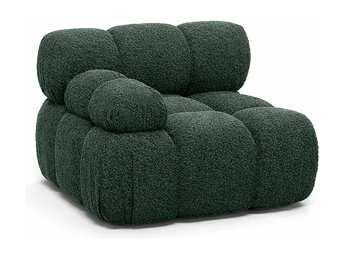 Module zijkant voor een modulair systeem, stof Abriamo, Donkergroen, Links, Selia