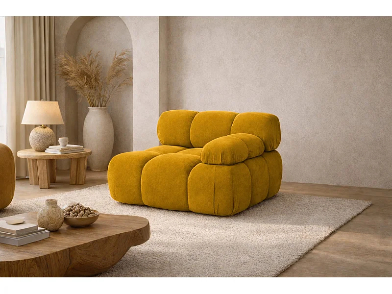 Module zijkant voor een modulair systeem, stof Salvador, Geel, Rechts, Selia