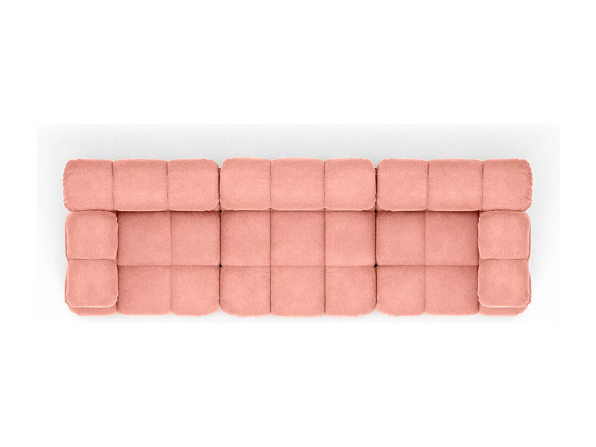 Bank, 3-zits modulair, veloursstof Salvador, roze, Selia