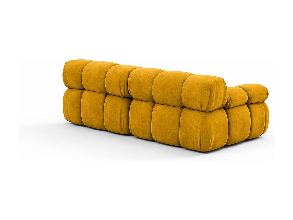 Bank, 2-zits modulair, veloursstof Salvador, geel, Selia